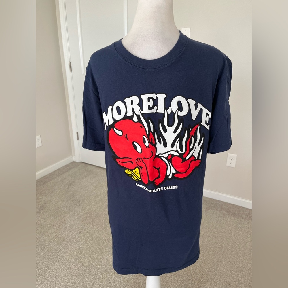 NWOT Massive Action Navy More Love Tshirt Size Small